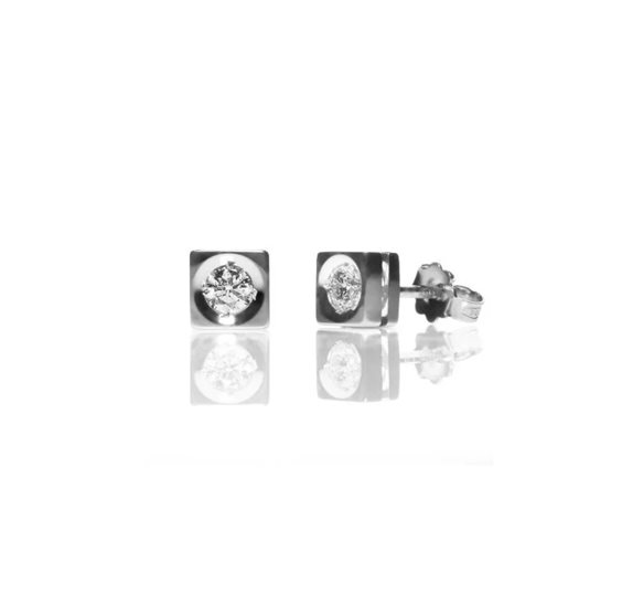 Orecchini Promesse Donna in Oro bianco Diamante 0.16 Ct OPPW016 - OPPW016